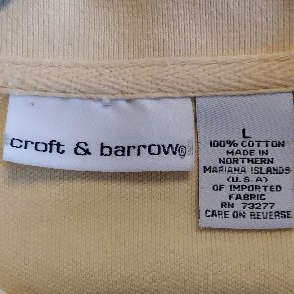 Croft and barrow womens polo shirt Large yellow - Picture 3 of 3